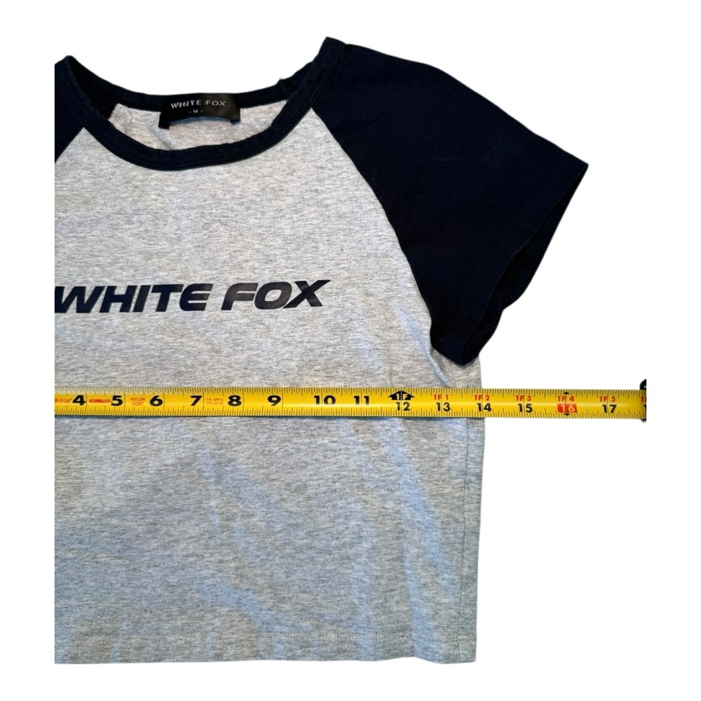 White Fox No Reason Baby Tee Grey Marle - Picture 5 of 8